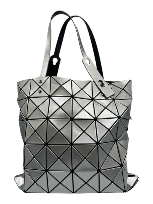 Bao Bao Issey Miyake Silver PVC Shoulder Strap Geometric Folding Bag Silver / M