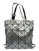 Bao Bao Issey Miyake Silver PVC Shoulder Strap Geometric Folding Bag Silver / M