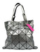 Bao Bao Issey Miyake Silver PVC Shoulder Strap Geometric Folding Bag Silver / M