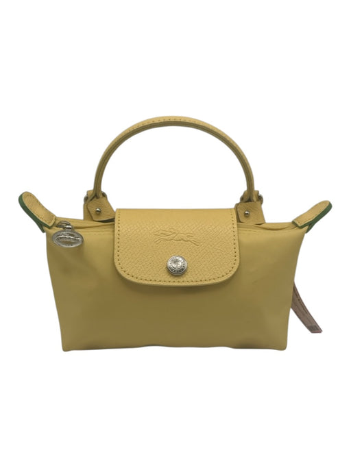Longchamp Yellow Nylon & Leather Crossbody Strap hand bag Bag Yellow / XS