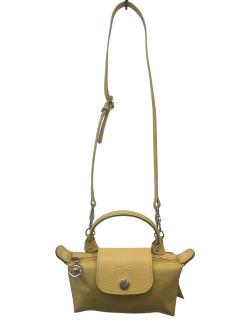 Longchamp Yellow Nylon & Leather Crossbody Strap hand bag Bag Yellow / XS