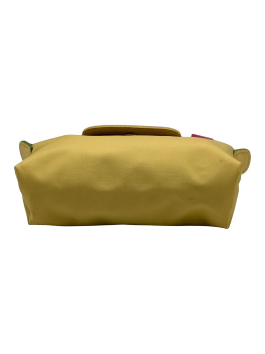 Longchamp Yellow Nylon & Leather Crossbody Strap hand bag Bag Yellow / XS