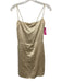 Reformation Size 4 Champagne Gold Silk Sleeveless Shimmer Above knee Dress Champagne Gold / 4
