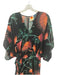Farm for Anthropologie Size M Black & Multi Viscose Viscose Floral Dress Black & Multi / M