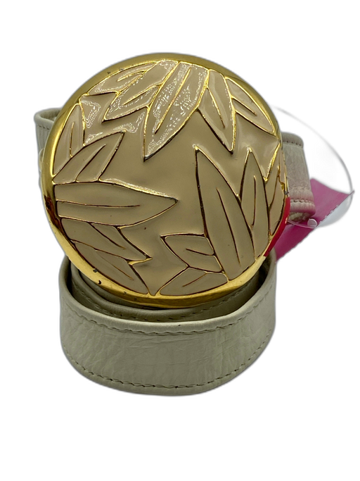 Alexis Kirk Beige & Gold Leather Belts Beige & Gold