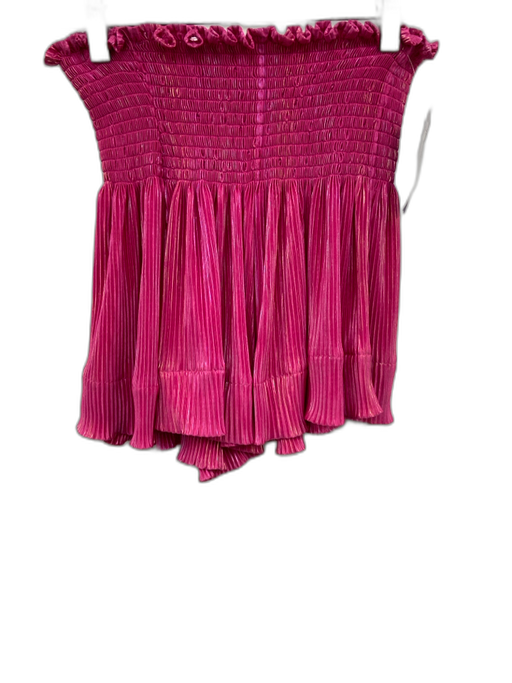 Queen of Sparkles Size XS Hot pink Polyester Metallic Detail Micropleated Shorts Hot pink / XS