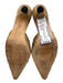 Manolo Blahnik Shoe Size 35 Gold & Silver Leather Pointed Toe Beaded Mule Pumps Gold & Silver / 35
