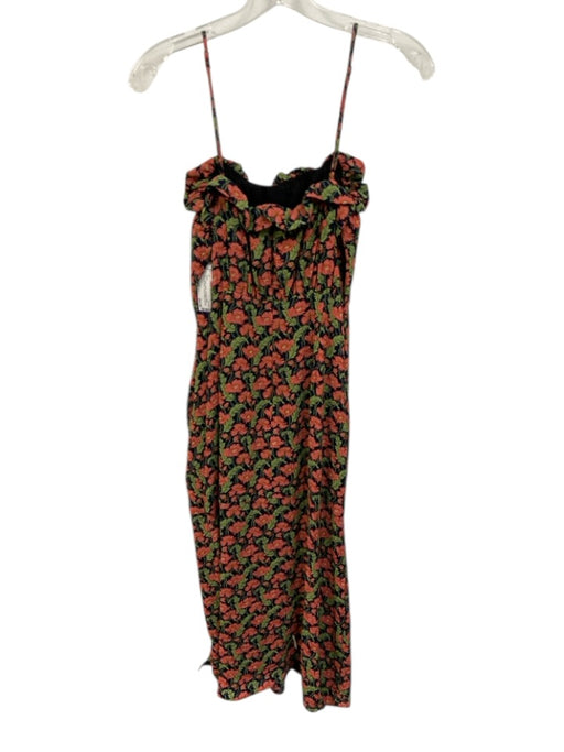 Elliatt Size Medium Pink, Green, Navy Polyester Blend Spaghetti Strap Dress Pink, Green, Navy / Medium