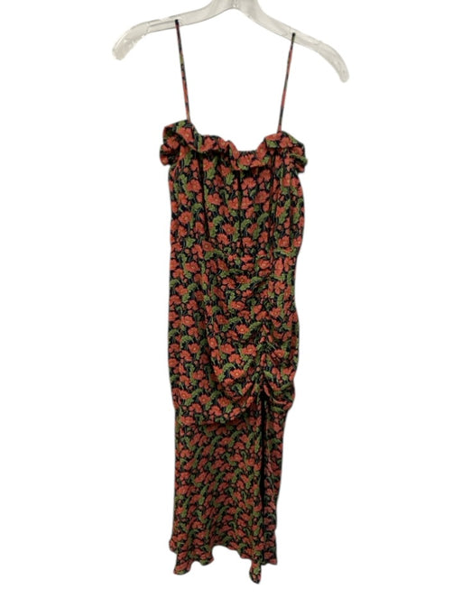 Elliatt Size Medium Pink, Green, Navy Polyester Blend Spaghetti Strap Dress Pink, Green, Navy / Medium