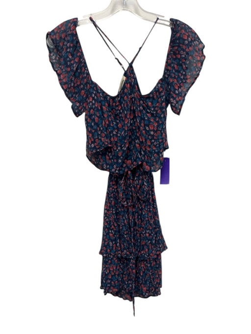 Zadig & Voltaire Size Est Small Blue, Pink, Red Spaghetti Strap Floral Dress Blue, Pink, Red / Est Small