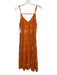 Oliphant Size Small Orange, Pink, Yellow, White Cotton Spaghetti Strap Dress Orange, Pink, Yellow, White / Small