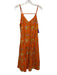 Oliphant Size Small Orange, Pink, Yellow, White Cotton Spaghetti Strap Dress Orange, Pink, Yellow, White / Small