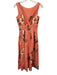 Kathryn Conover Size 4 Pink, Green, Red Cotton Blend Sleeveless Floral Dress Pink, Green, Red / 4