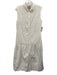 Truly 4 You Size Medium White Cotton Sleeveless Eyelet Button Front Midi Dress White / Medium