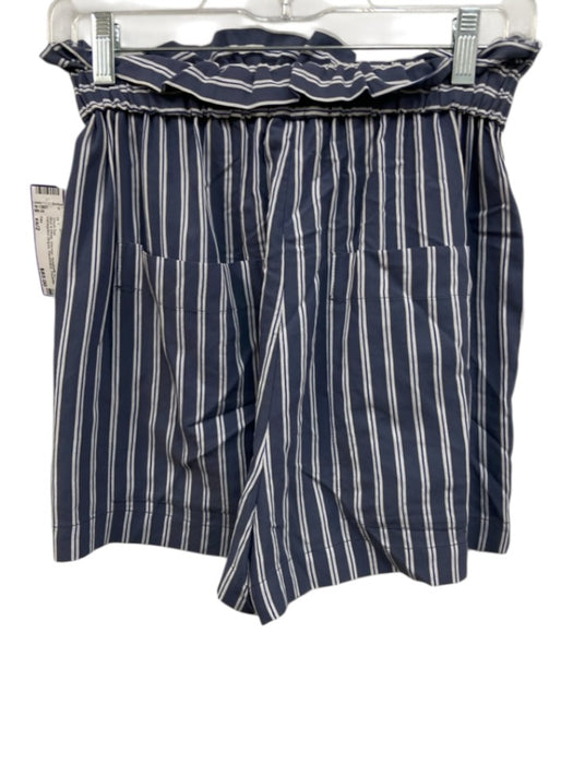 Tibi Size xs/2 Blue & White Viscose Spaghetti Strap Variegated Stripes Short Set Blue & White / xs/2