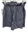 Tibi Size xs/2 Blue & White Viscose Spaghetti Strap Variegated Stripes Short Set Blue & White / xs/2