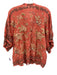 Johnny Was Size Small Pink, Gray, Blue Rayon Half Sleeve Floral Embroidery Top Pink, Gray, Blue / Small