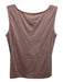 St John Size Small Dusty Purple Modal Blend Sleeveless Button Detail Top Dusty Purple / Small