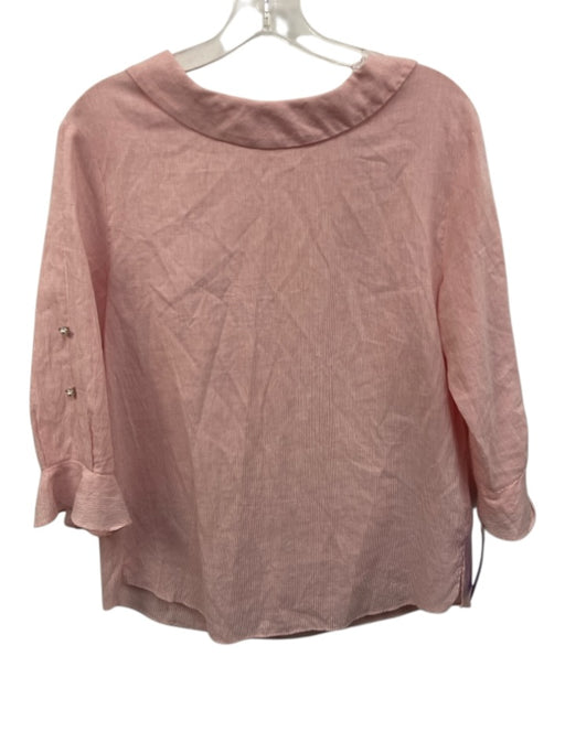 Olive Des Olive Size 1 Red & White Cotton Blend 3/4 Sleeve Pinstripe Top Red & White / 1