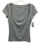 Reformation Size Small Light Blue Tencel Blend Short Sleeve Square Neck Top Light Blue / Small