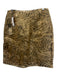 Gabriele Strehle Size 12 Mixed Brown Polyester Side Zip Animal Print Sheer Skirt Mixed Brown / 12