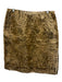 Gabriele Strehle Size 12 Mixed Brown Polyester Side Zip Animal Print Sheer Skirt Mixed Brown / 12