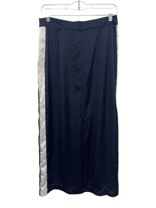 Sunday in Brooklyn Size Small Navy & white High Rise Striped Satin Maxi Skirt Navy & white / Small