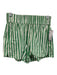 AYR Size XS Green & White Cotton Blend Elastic Waist Striped Pockets Shorts Green & White / XS