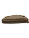 Gucci Beige Brown Coated Canvas Leather trim Monogram Buckle Detail Bag Beige Brown