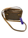Gucci Beige Brown Coated Canvas Leather trim Monogram Buckle Detail Bag Beige Brown