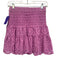 Cartolina Size XS Purple Pink Cotton Elastic Waistband Eyelet Mini Skirt Purple Pink / XS