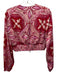 Caroline Constas Size M Mixed Pinks Polyester Blend Satin V Neck Ring Detail Top Mixed Pinks / M