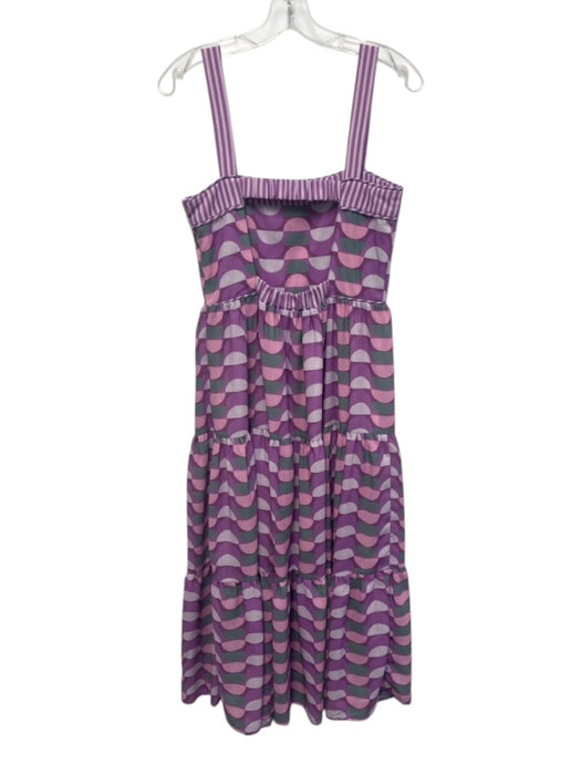 Silka Size S Purple, Green & Pink No Fabric Tag Sleeveless Geometric Dress Purple, Green & Pink / S