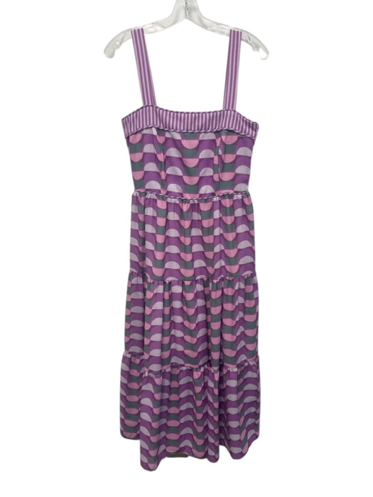 Silka Size S Purple, Green & Pink No Fabric Tag Sleeveless Geometric Dress Purple, Green & Pink / S