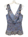 Amanda Uprichard Size L Light Blue & Multi No Fabric Tag Sleeveless V Neck Top Light Blue & Multi / L