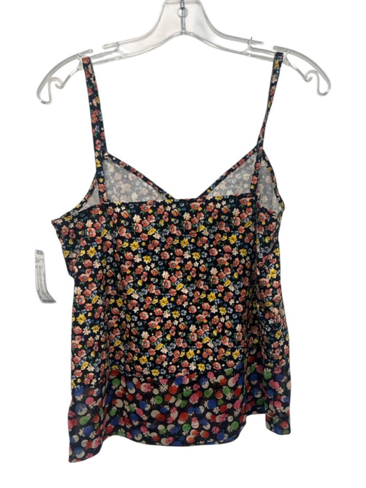 tricot COMME des GARÇONS Size M Black & Multi Cotton Floral Spaghetti Strap Top Black & Multi / M