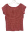 Aspesi Size M Red & White Cotton Terry Cloth Striped Cap Sleeve Wide Neck Top Red & White / M