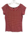 Aspesi Size M Red & White Cotton Terry Cloth Striped Cap Sleeve Wide Neck Top Red & White / M