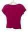 Akris Punto Size 10 Magenta Pink Modal Blend Cap Sleeve Ruched Front V Neck Top Magenta Pink / 10