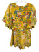 Yumi Kim Size S Yellow, Green & Multi Silk Floral V Neck Knot Detail Romper Yellow, Green & Multi / S