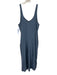 Amadi Size XS Dusty Blue Rayon Blend Sleeveless tonal stripe Pocketed Jumpsuit Dusty Blue / XS