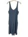 Amadi Size XS Dusty Blue Rayon Blend Sleeveless tonal stripe Pocketed Jumpsuit Dusty Blue / XS