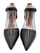 Ralph Lauren Purple Shoe Size 38 Black Leather Upper Ankle Buckle D'orsay Pumps Black / 38