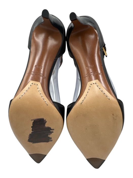 Ralph Lauren Purple Shoe Size 38 Black Leather Upper Ankle Buckle D'orsay Pumps Black / 38