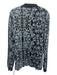 Versace V2 Size XL Black & Gray Cotton Floral Polo Men's Long Sleeve Shirt Black & Gray / XL