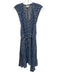 Zadig & Voltaire Size XS Light Blue & Black Silk Blend Sleeveless Paisley Dress Light Blue & Black / XS