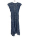 Zadig & Voltaire Size XS Light Blue & Black Silk Blend Sleeveless Paisley Dress Light Blue & Black / XS