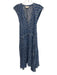 Zadig & Voltaire Size XS Light Blue & Black Silk Blend Sleeveless Paisley Dress Light Blue & Black / XS