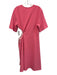 See By Chloe Size Medium Pink & White Polyester Blend Short Sleeve Cut Out Dress Pink & White / Medium