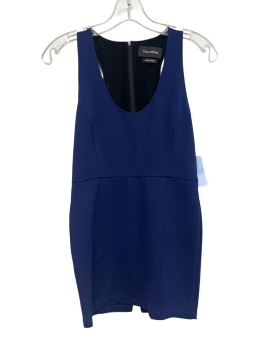 Yigal Azrouel Size Est Small Navy & Black Sleeveless Racerback Mini Dress Navy & Black / Est Small